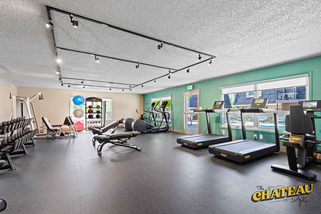 the gym at the condo building