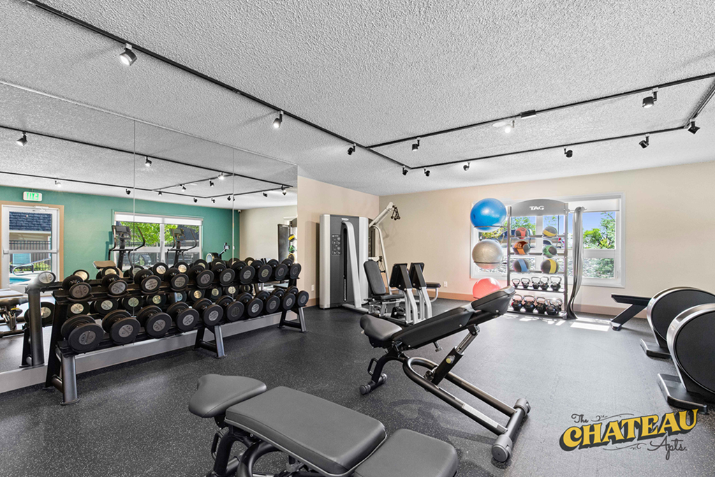 the gym at the apartments
