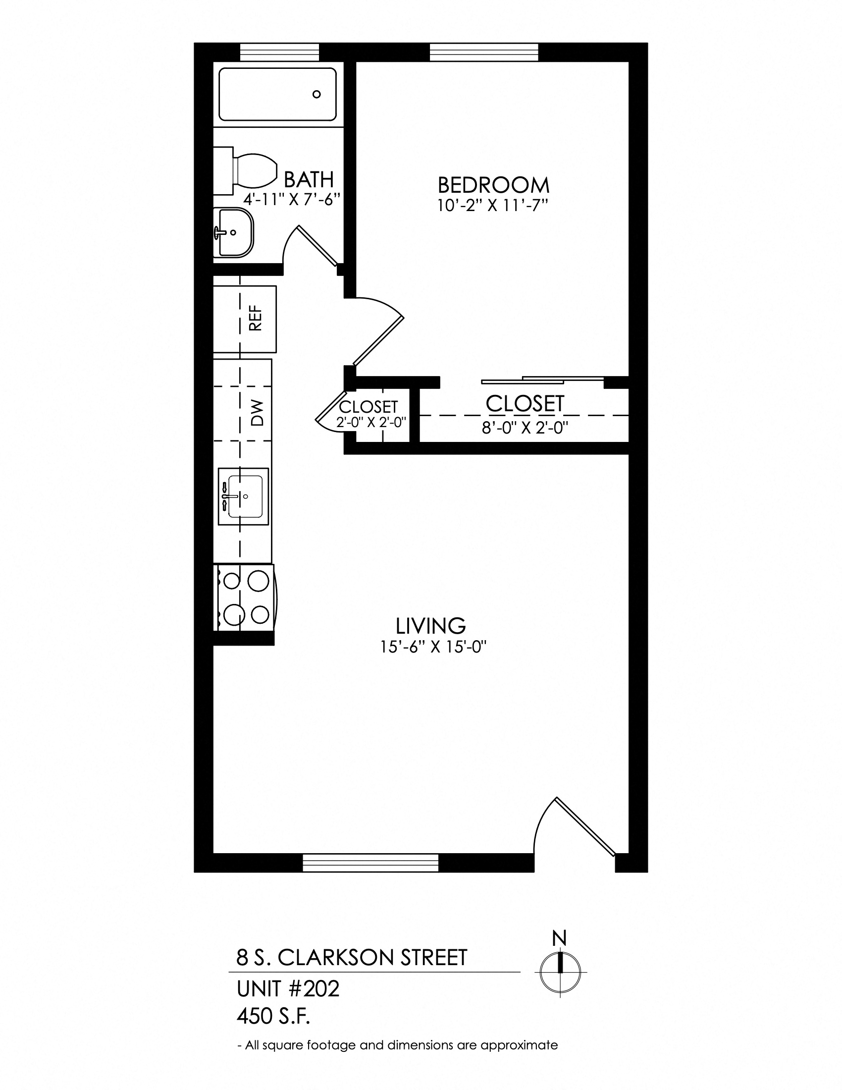 1 Bedroom-Hardwood