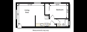 1 Bedroom x 1 Bath