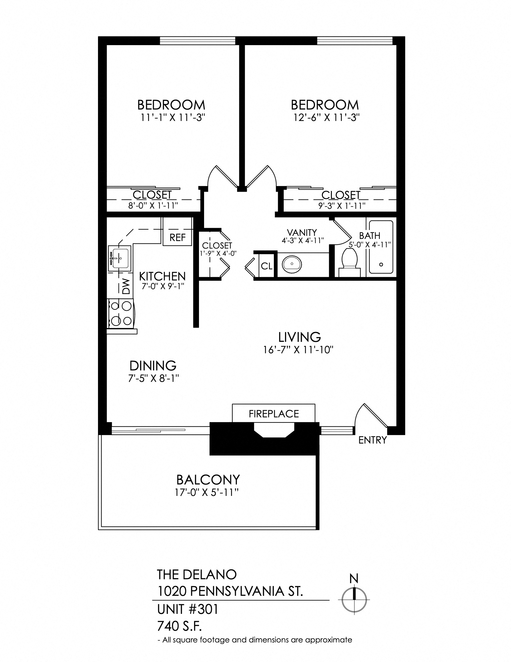 2 Bedrooms, 1 Bath