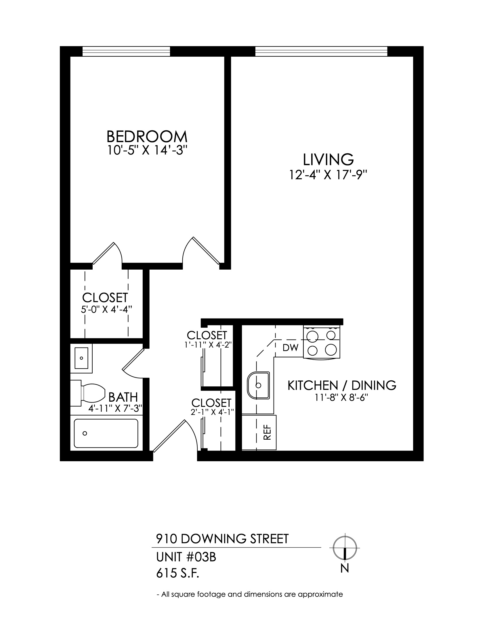 Downing 1 Bedroom x 1 Bath