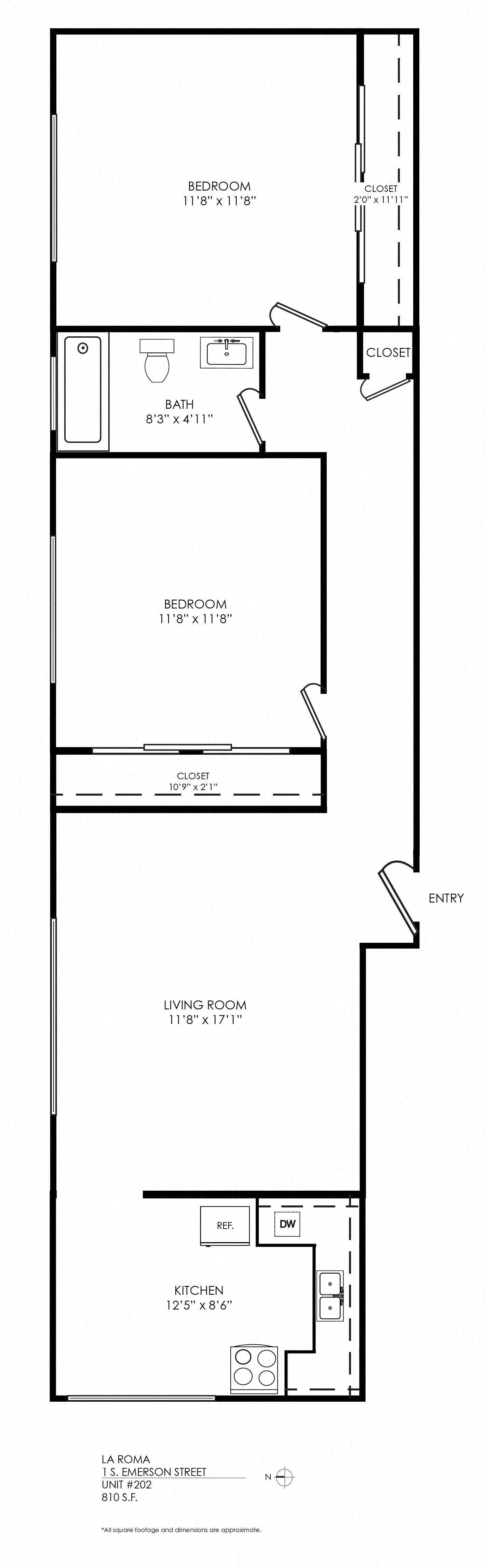 2 Bedroom 1 Bath at La Roma Apartments in Denver, CO