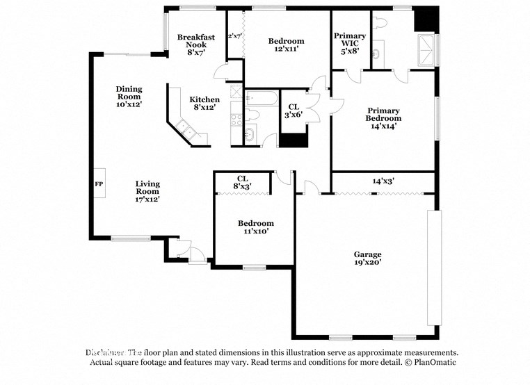 a floor plan of a house with two floors and a basement