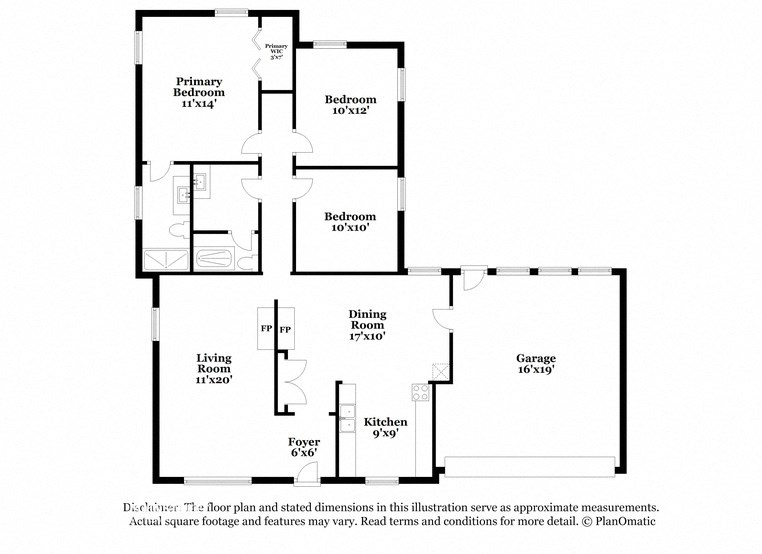 the schematic diagram of the floor plan of the house