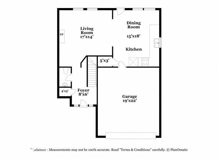 a floor plan of a unit with a bedroom and a living room