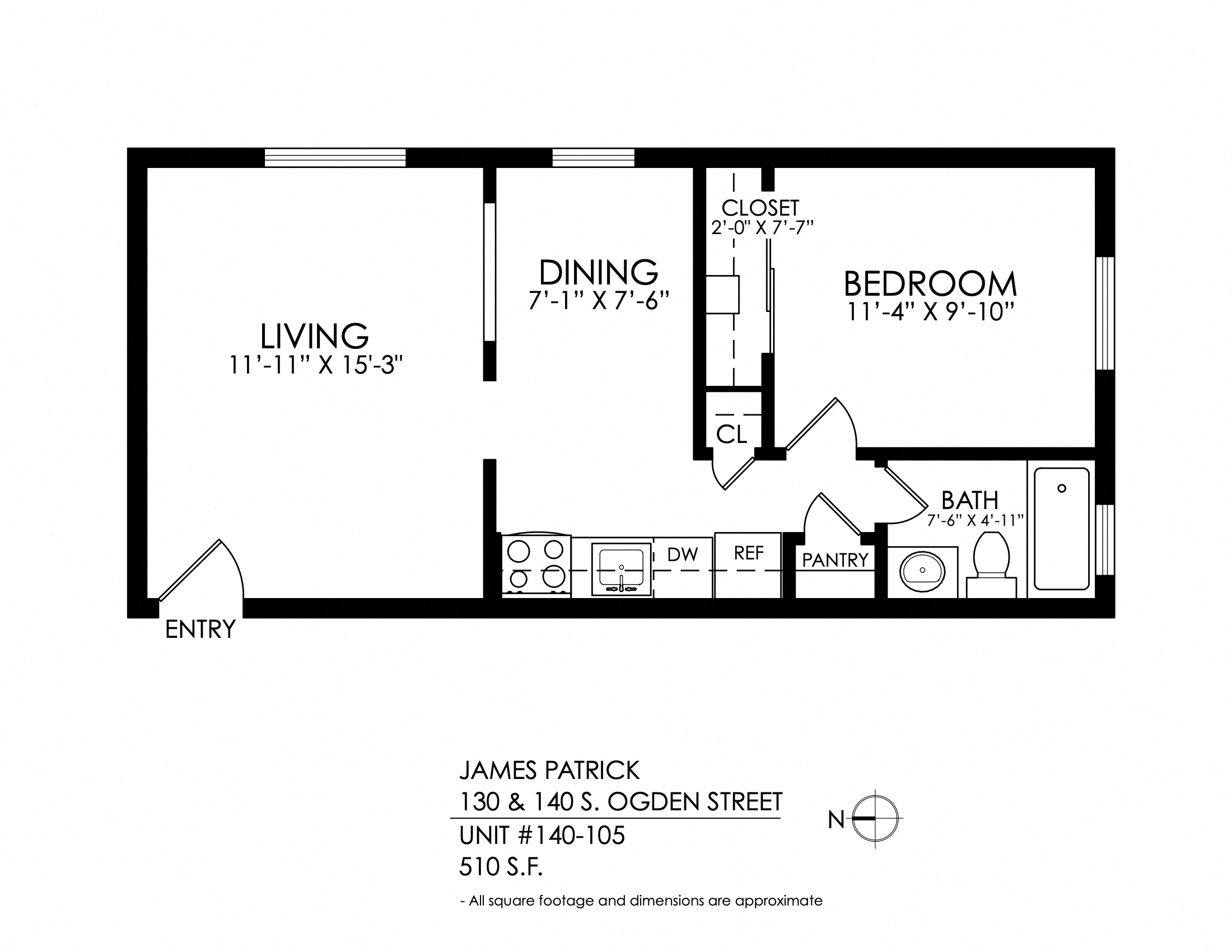 1 Bedroom-Hardwood