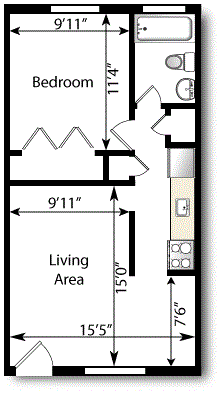 One Bedroom, One Bath