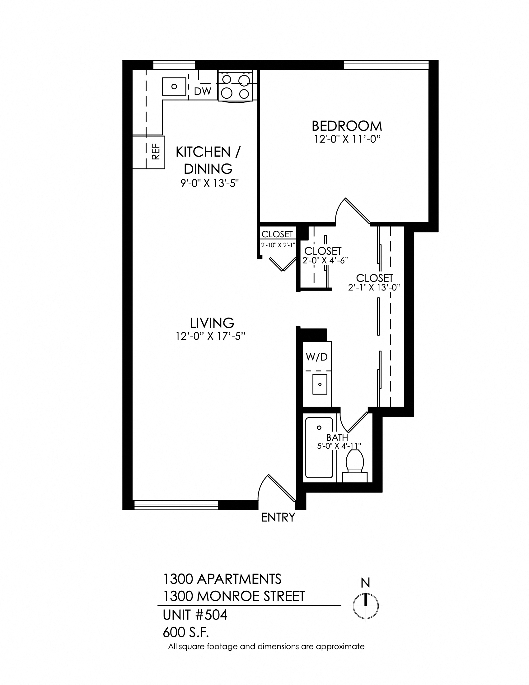 One Bedroom, One Bath