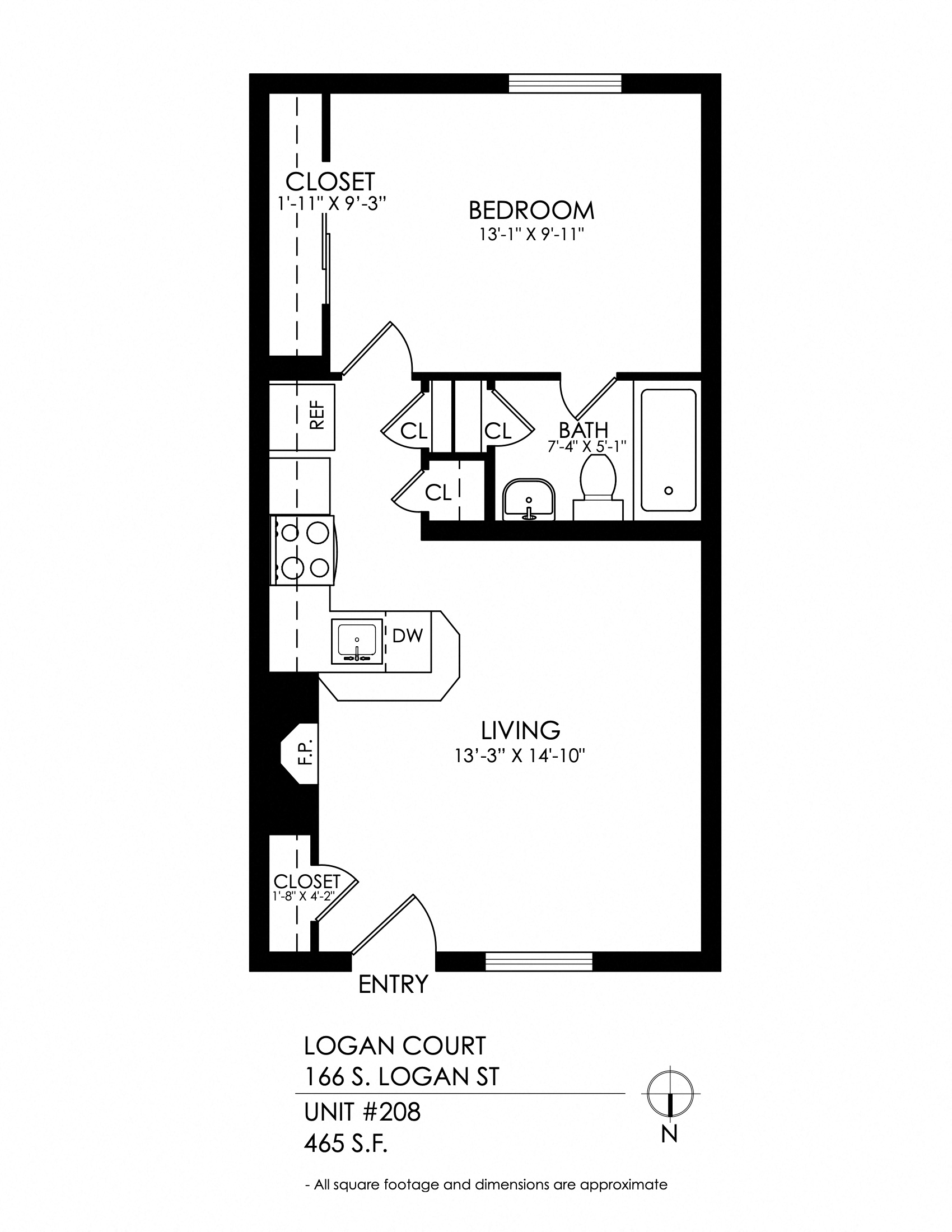 1 Bedroom-Hardwood