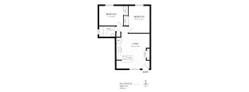 2 Bedrooms, 1 Bath