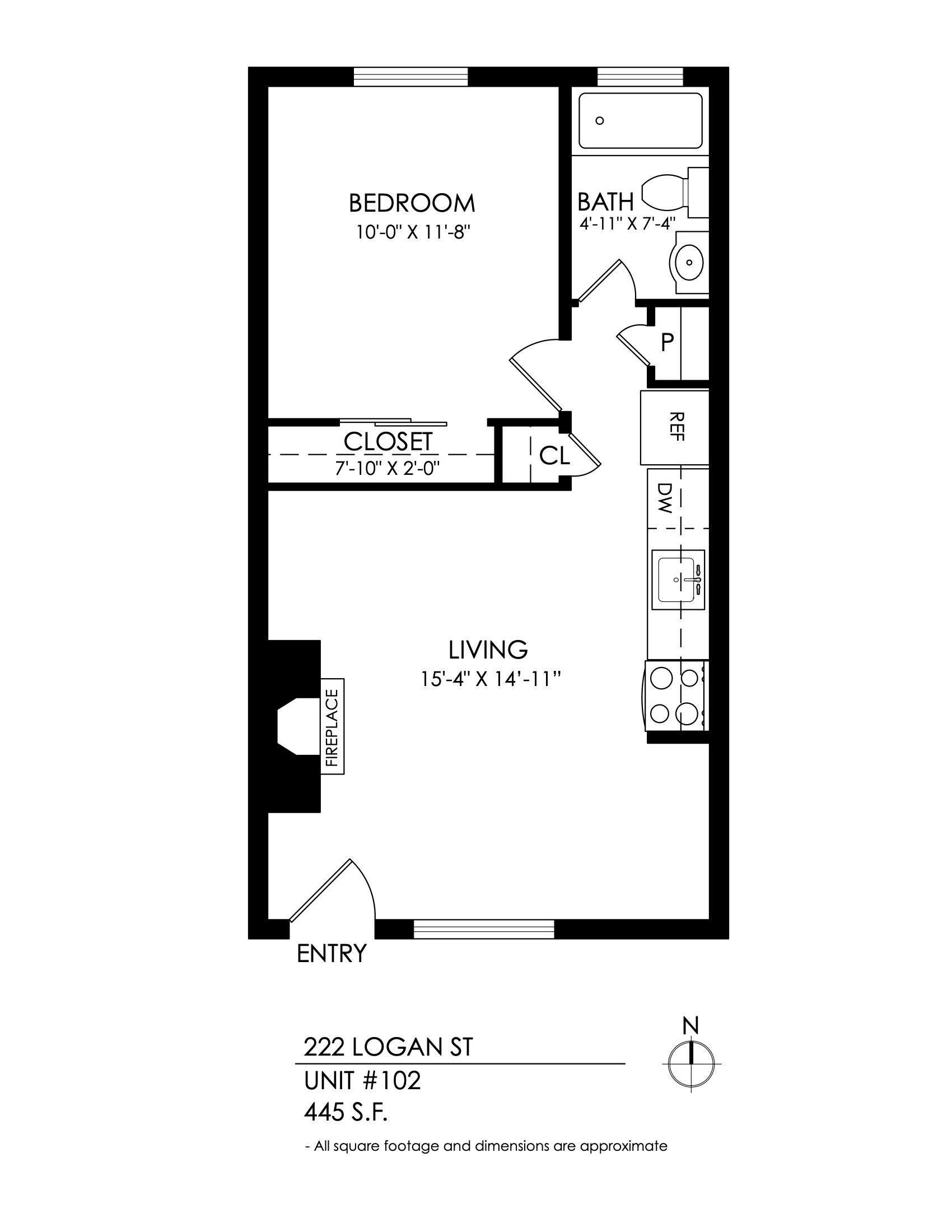 One Bedroom, One Bath