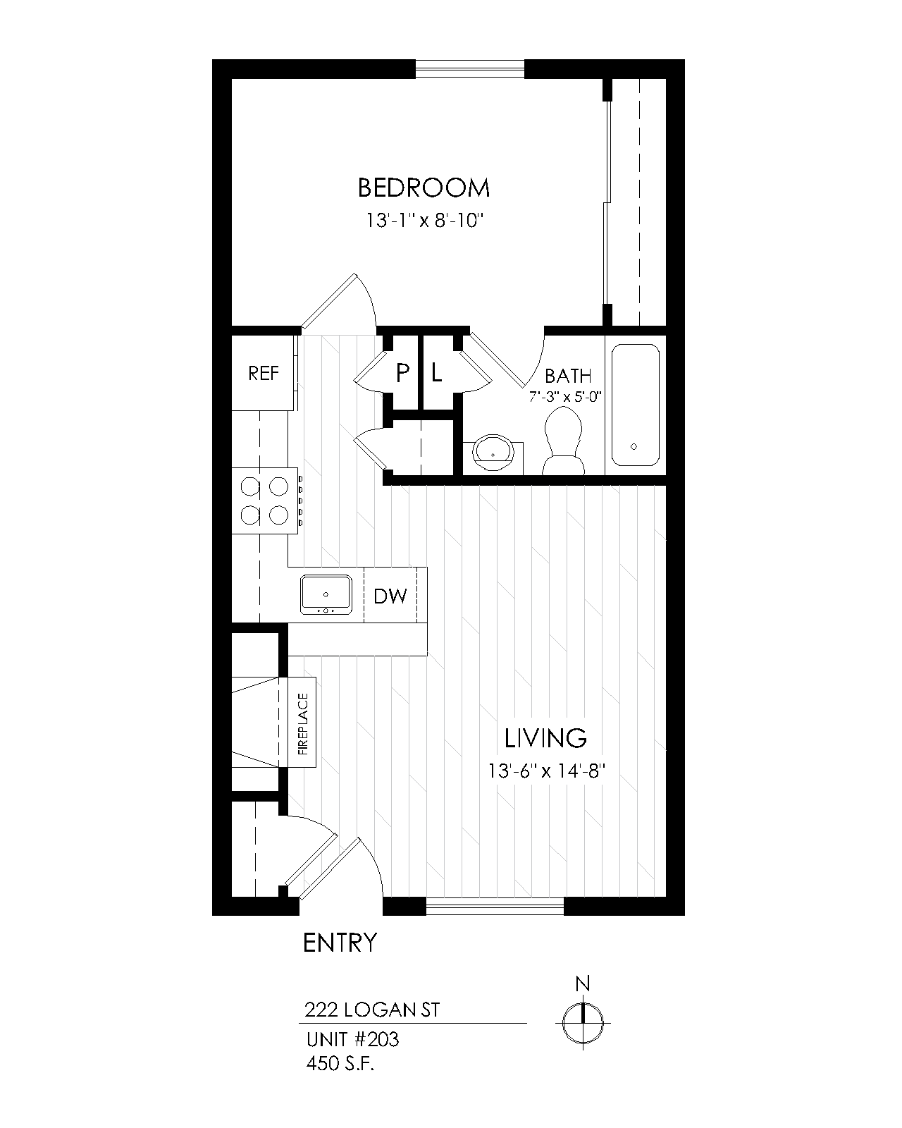 One Bedroom, One Bath