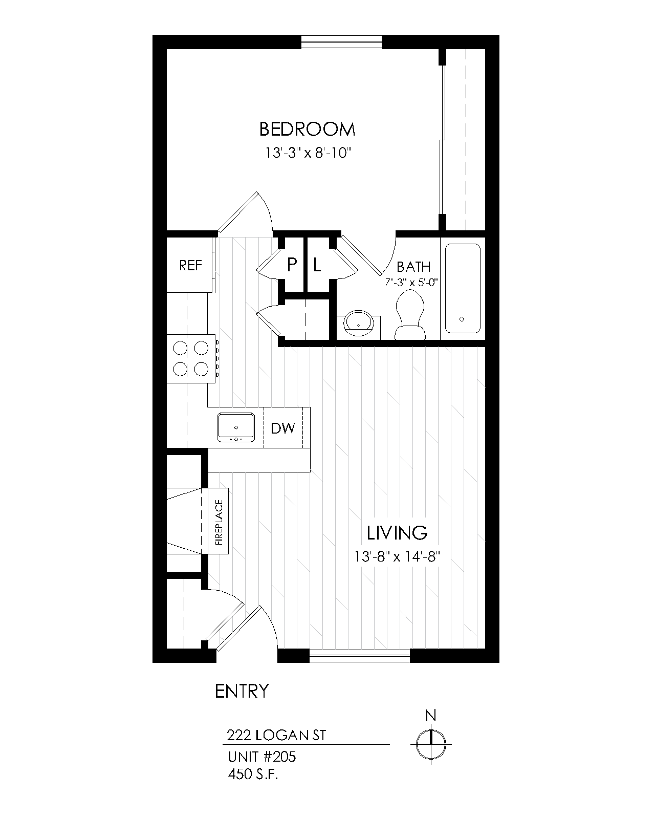 One Bedroom, One Bath