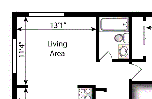 1 Bedroom-Hardwood