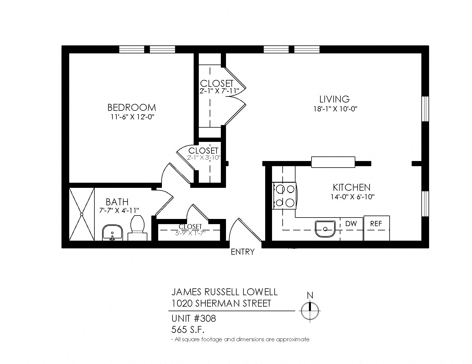One Bedroom, One Bath