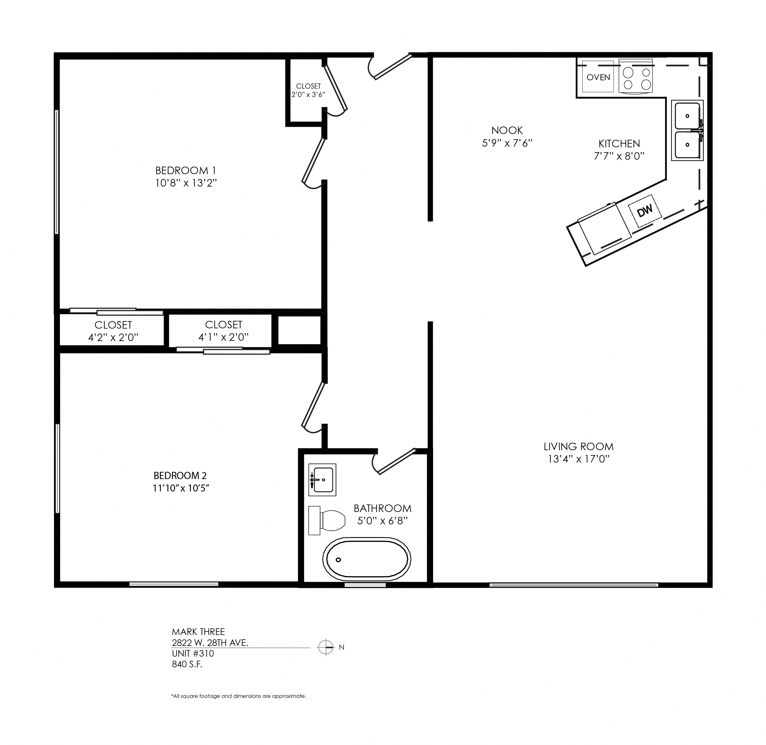 Mark III 2 Bedroom 1 Bath apartment for rent in Denver