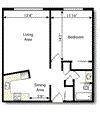 2 Bed 1 Bath Penthouse