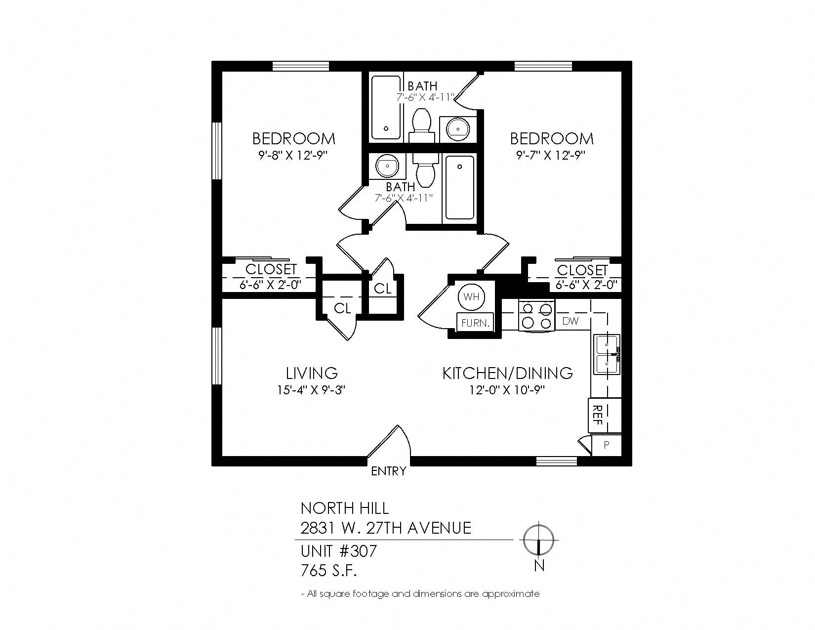 2 Bedroom x 2 Bath