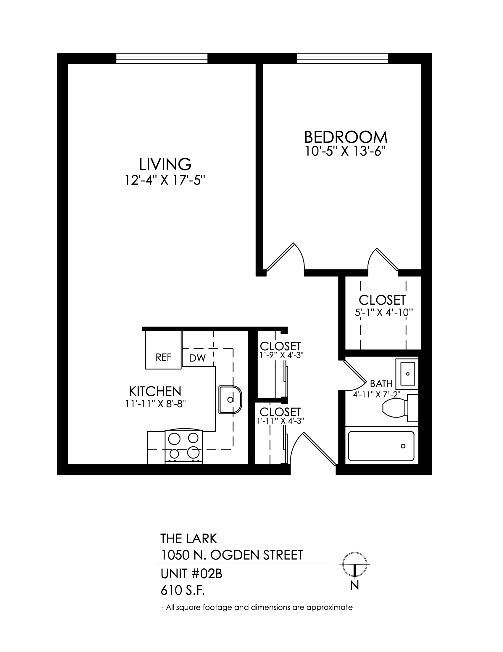 Ogden 1 Bedroom x 1 Bath
