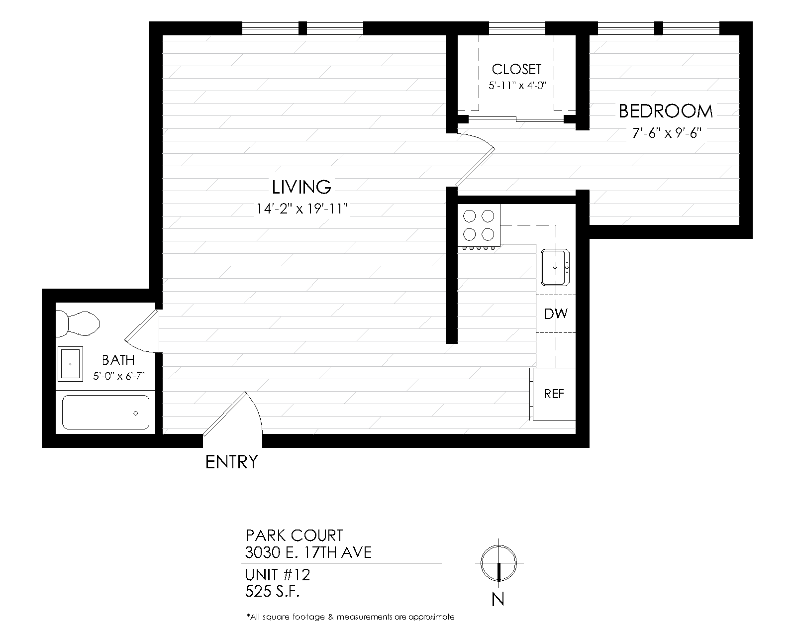 1 Bedroom-Hardwood