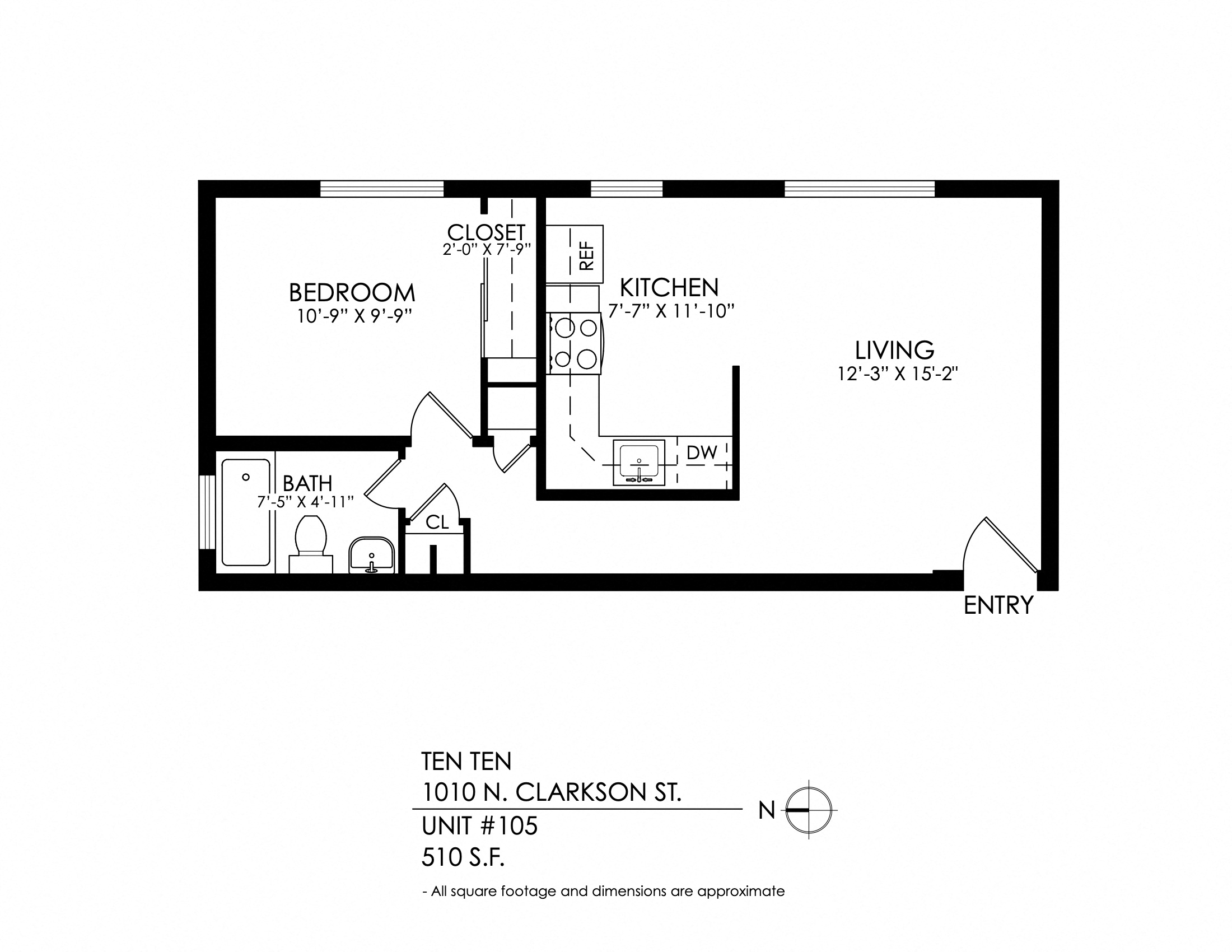 1 Bedroom-Hardwood