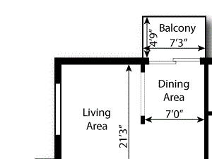 1 Bedroom-Hardwood
