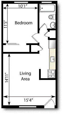 One Bedroom, One Bath