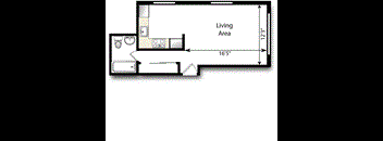 Studio floorplan