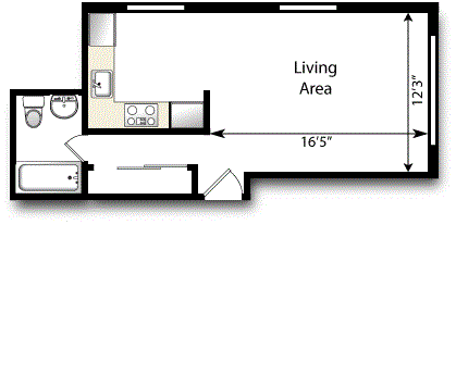 Studio floorplan