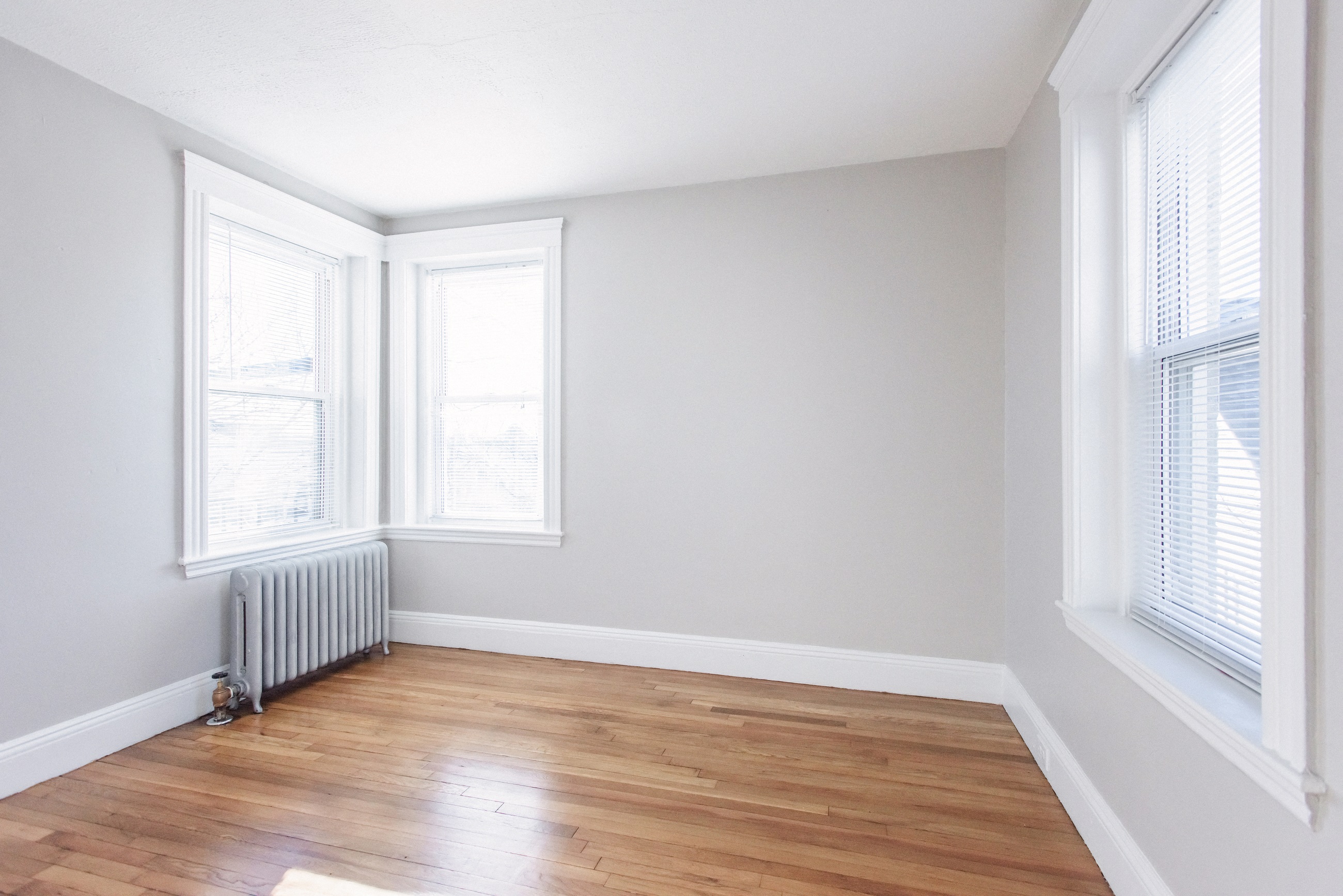 Bedroom with Three Windows