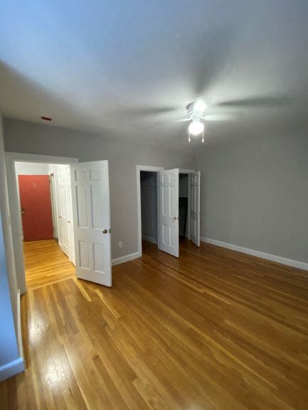 Bedroom with hardwood floors