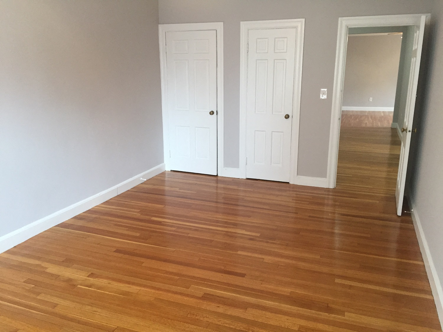 Bedroom with hardwood floors