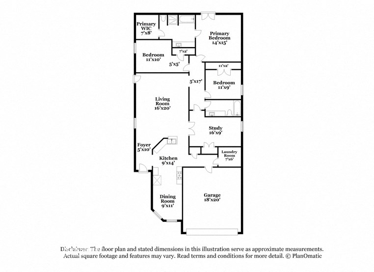 the floor plan of the third level of the residence
