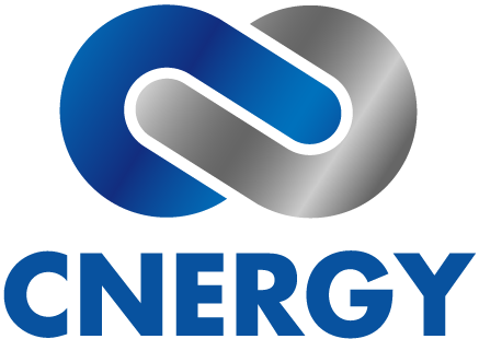 A blue and silver logo with the word "ENERGY" below it.