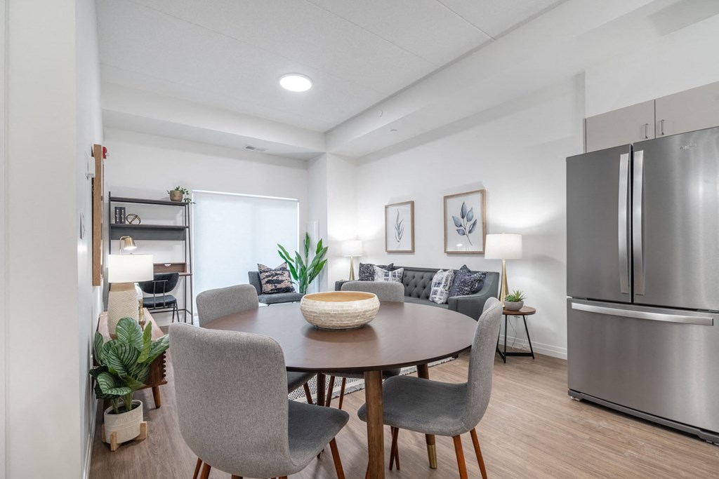 our apartments at the district feature an open floor plan and stainless steel appliances