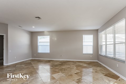 the living room is clean and ready to use