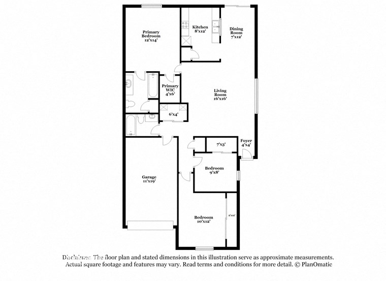this floor plan is an approximation of our floor plan and may not include all measurements