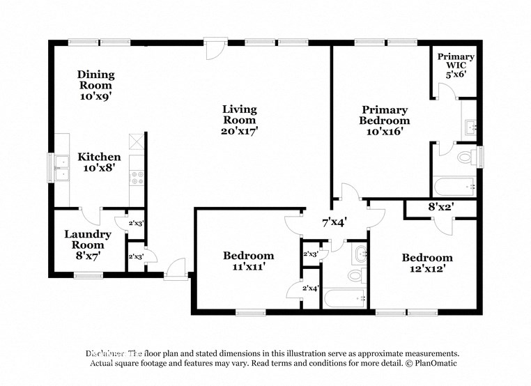 this plan is an approximation of our floor plan and may not include all the features