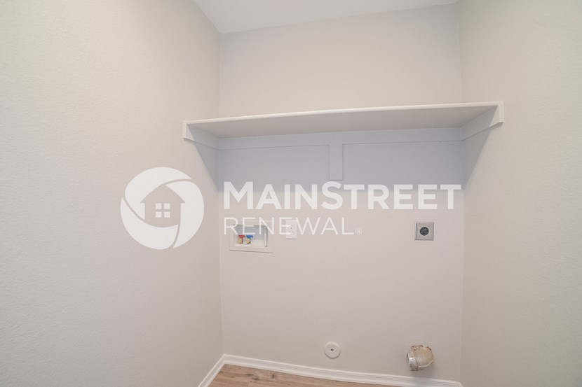 a room with a closet and a door