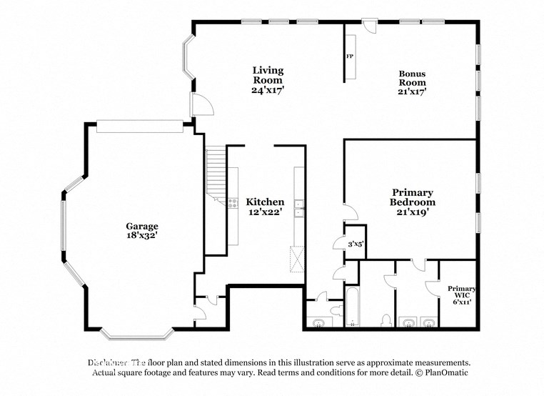 the schematic diagram of the floor plan of the house