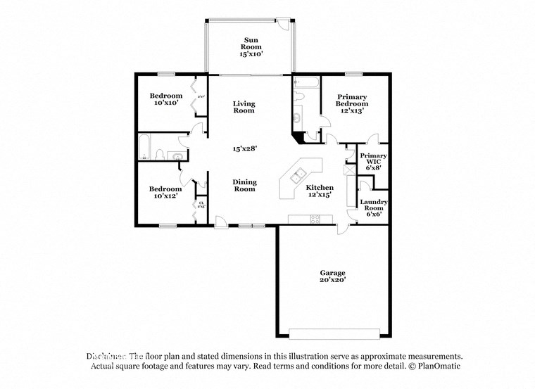 the schematic diagram of the floor plan of the residence