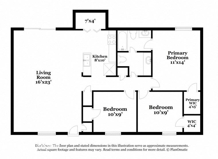 the schematic floor plan of the residence