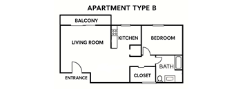 1 Bedroom, 1 Bathroom