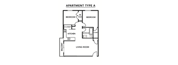 2 Bedrooms, 1 Bathroom