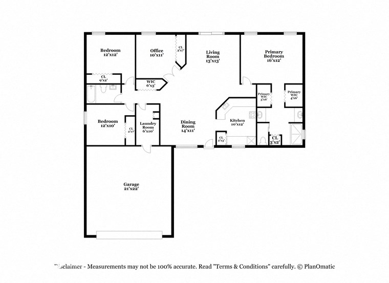 the schematic floor plan of the residence