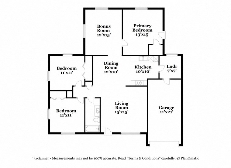 a floor plan of a house with two bedrooms and a baths