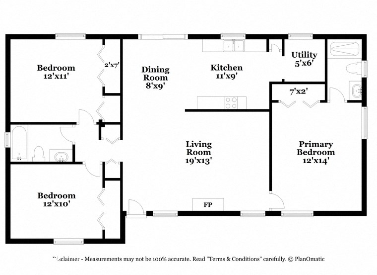 a floor plan of a house with a bedroom and a living room