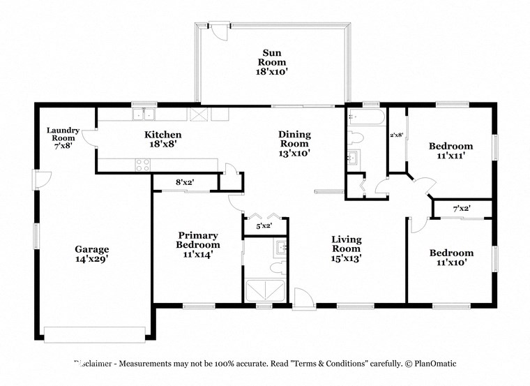 a floor plan of a house with two bedrooms and a living room