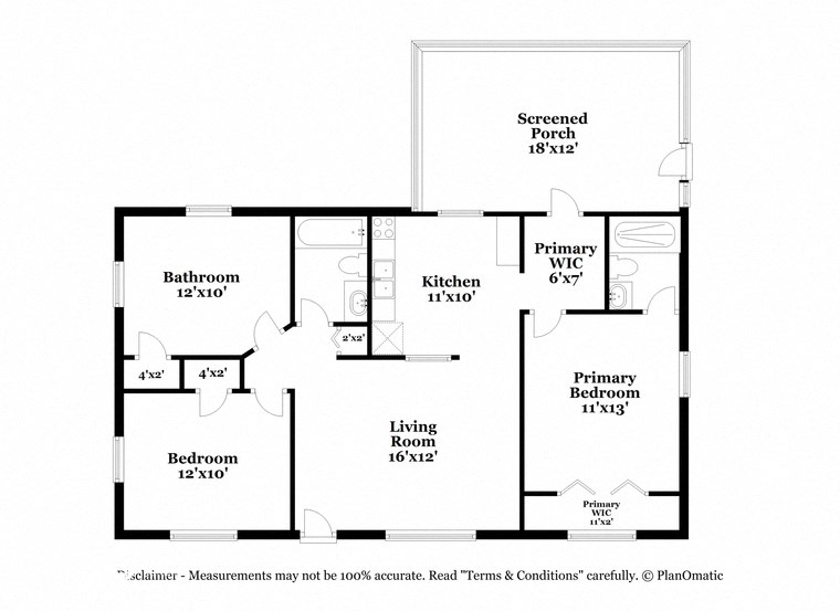 a floor plan of a house with a bedroom and a bathroom
